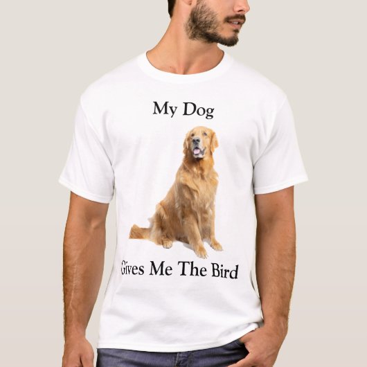 Mijn hond geeft me de vogel t-shirt (Voorkant)