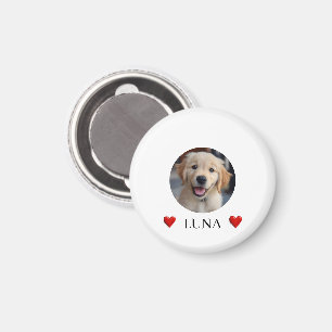 Mijn hond gepersonaliseerde foto & naam & harten m magneet