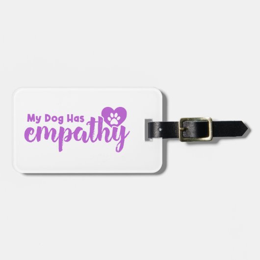 Mijn hond heeft empathie bagagelabel (Voorkant horizontaal)