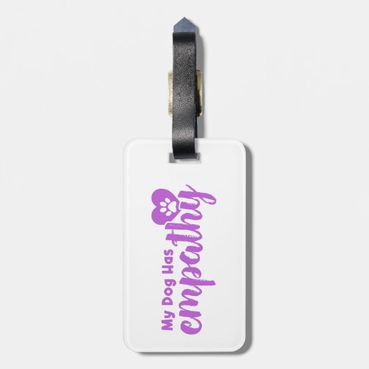 Mijn hond heeft empathie bagagelabel (Achterkant verticaal)