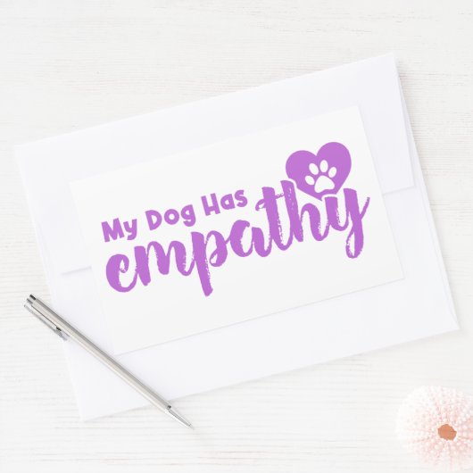 Mijn hond heeft empathie rechthoekige sticker (Envelop)