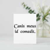 Mijn hond heeft het opgegeten. briefkaart (Staand voorkant)