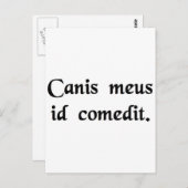 Mijn hond heeft het opgegeten. briefkaart (Voorkant / Achterkant)