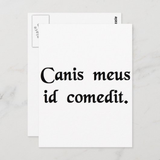 Mijn hond heeft het opgegeten. briefkaart (Voorkant / Achterkant)