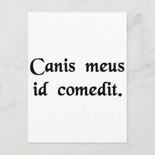 Mijn hond heeft het opgegeten. briefkaart