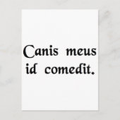 Mijn hond heeft het opgegeten. briefkaart (Voorkant)