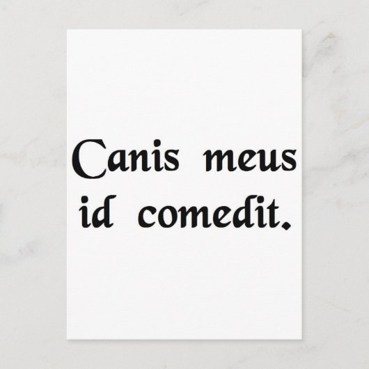 Mijn hond heeft het opgegeten. briefkaart (Voorkant)