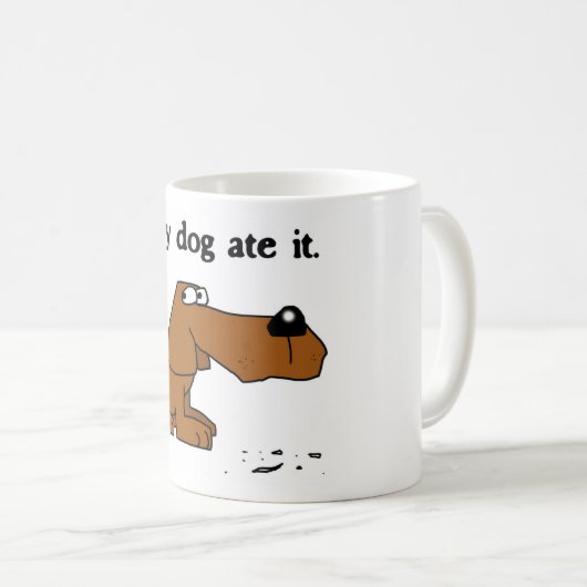 "Mijn hond heeft het opgegeten" mok (Voorkant rechts)