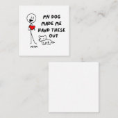 Mijn hond heeft me deze Valentijnskaarten laten ui Notitiekaartje (Voorkant / Achterkant)