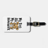 Mijn hond heeft mijn huiswerk gegeten bagagelabel (Voorkant horizontaal)