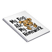 Mijn hond heeft mijn huiswerk gegeten notitieboek (Rechterzijde)
