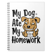 Mijn hond heeft mijn huiswerk gegeten notitieboek (Voorkant)
