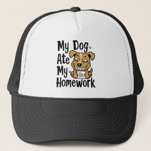 Mijn hond heeft mijn huiswerk gegeten trucker pet