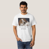 Mijn hond heeft mijn huiswerk opgegeten. t-shirt (Voorkant volledig)