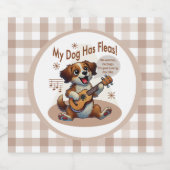 Mijn hond heeft vlooien ukelele tuning song bier etiket (Enkel label)