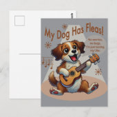 Mijn hond heeft vlooien ukelele tuning song briefkaart (Voorkant / Achterkant)