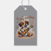 Mijn hond heeft vlooien ukelele tuning song cadeaulabel (Achterkant)