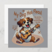 Mijn hond heeft vlooien ukelele tuning song kaart (Voorkant / Achterkant)