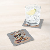 Mijn hond heeft vlooien ukelele tuning song kartonnen onderzetters (Insitu)