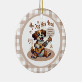 Mijn hond heeft vlooien ukelele tuning song keramisch ornament (Rechts)