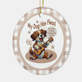 Mijn hond heeft vlooien ukelele tuning song keramisch ornament (Links)