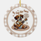 Mijn hond heeft vlooien ukelele tuning song keramisch ornament (Achterkant)