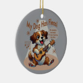 Mijn hond heeft vlooien ukelele tuning song keramisch ornament (Rechts)