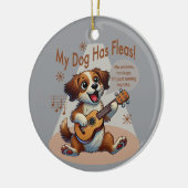 Mijn hond heeft vlooien ukelele tuning song keramisch ornament (Links)