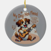 Mijn hond heeft vlooien ukelele tuning song keramisch ornament (Achterkant)