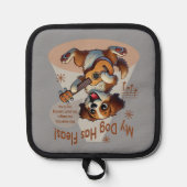 Mijn hond heeft vlooien ukelele tuning song pannenlap (Voorkant)