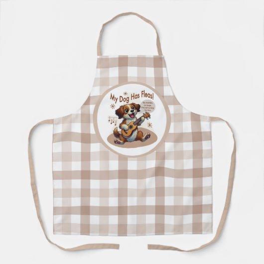 Mijn hond heeft vlooien ukelele tuning song schort (Voorkant)