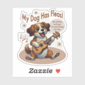 Mijn hond heeft vlooien ukelele tuning song sticker (Vel)