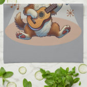 Mijn hond heeft vlooien ukelele tuning song theedoek (Gevouwen)