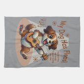 Mijn hond heeft vlooien ukelele tuning song theedoek (Horizontaal)