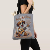 Mijn hond heeft vlooien ukelele tuning song tote bag (Dichtbij)