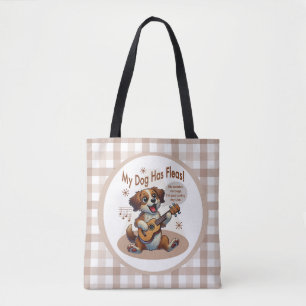 Mijn hond heeft vlooien ukelele tuning song tote bag