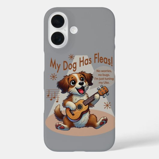 Mijn Hond Heeft Vlooien Ukulele Stem Song Case-Mate iPhone Case (Achterkant)