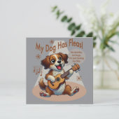 Mijn Hond Heeft Vlooien Ukulele Stem Song Kaart (Staand voorkant)