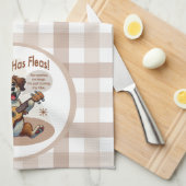 Mijn Hond Heeft Vlooien Ukulele Stem Song Theedoek (Quarter Fold)