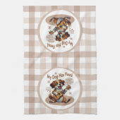 Mijn Hond Heeft Vlooien Ukulele Stem Song Theedoek (Verticaal)
