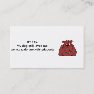 Mijn hond houdt nog steeds van visitekaartjes