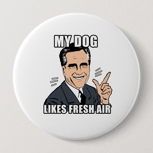 mijn hond houdt van frisse lucht - .png ronde button 4,0 cm (Voorkant)