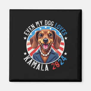 Mijn hond houdt van kamala 2024 teckel liefhebber magneet