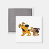Mijn hond houdt van katten! magneet (Voorkant / Achterkant)