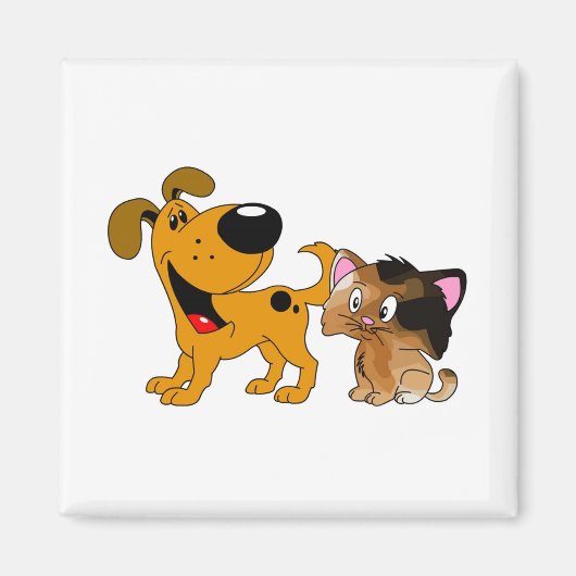 Mijn hond houdt van katten! magneet (Voorkant)