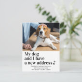 Mijn hond & ik verhuisde de Foto van het Nieuwe Ad Aankondigingskaart (Staand voorkant)