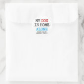 mijn hond is alleen thuis ronde sticker (Tas)