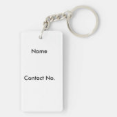 Mijn hond is alleen thuis sleutelhanger (achterkant)