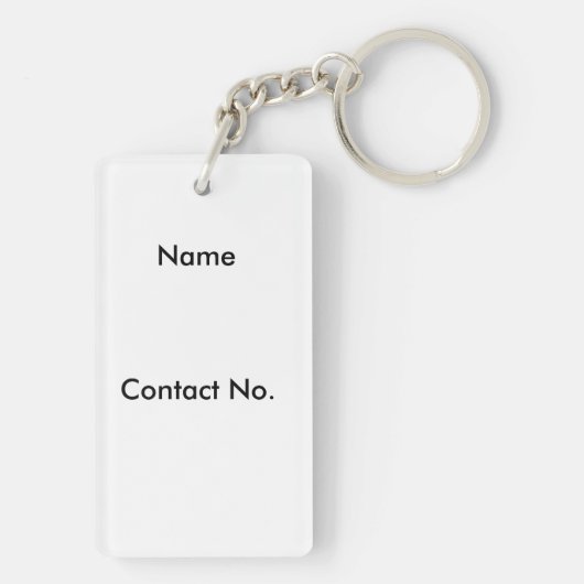 Mijn hond is alleen thuis sleutelhanger (achterkant)