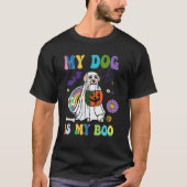 Mijn hond is Boo Funny Dog eigenaar Boo Ghost Love T-shirt (Voorkant)